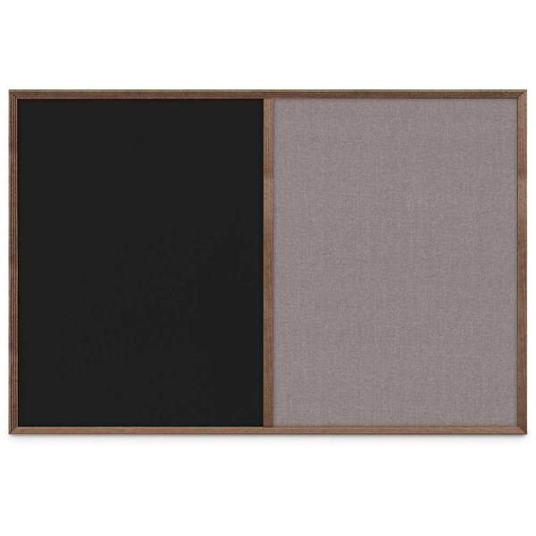 Slim Style Indoor Enclosed Corkboard, 24", UV502SCH-SATIN-BUFF
